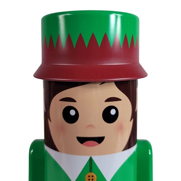 Harry & David Green Elf Tin 9.5" Christmas Gift Candy Cookie Container TIN ONLY - Picture 2 of 10